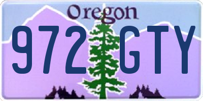 OR license plate 972GTY