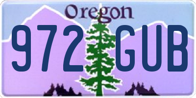 OR license plate 972GUB