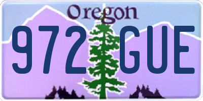 OR license plate 972GUE