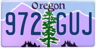 OR license plate 972GUJ