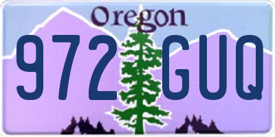OR license plate 972GUQ