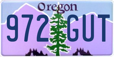 OR license plate 972GUT