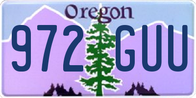 OR license plate 972GUU