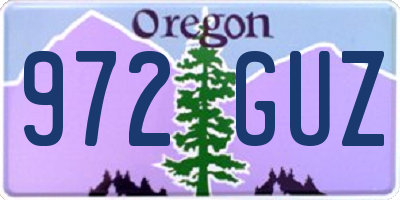 OR license plate 972GUZ