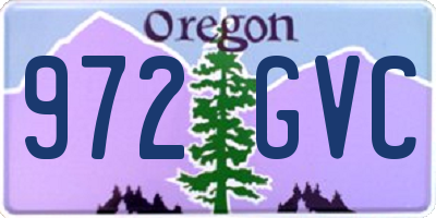 OR license plate 972GVC