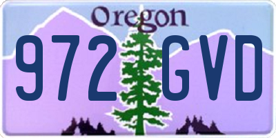OR license plate 972GVD