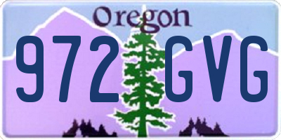 OR license plate 972GVG