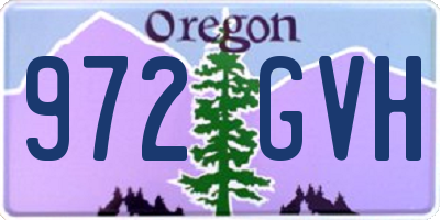 OR license plate 972GVH