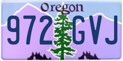 OR license plate 972GVJ