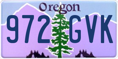 OR license plate 972GVK