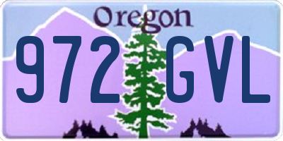 OR license plate 972GVL