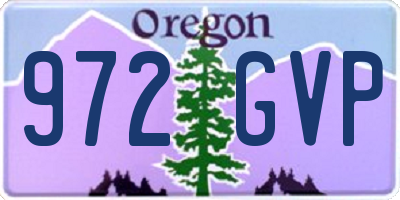 OR license plate 972GVP