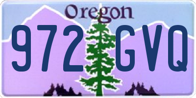 OR license plate 972GVQ