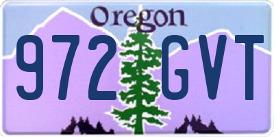 OR license plate 972GVT