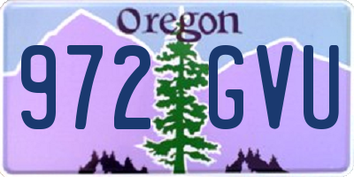 OR license plate 972GVU