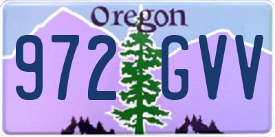 OR license plate 972GVV