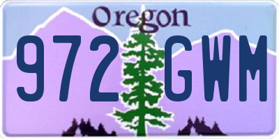 OR license plate 972GWM