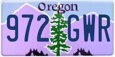 OR license plate 972GWR