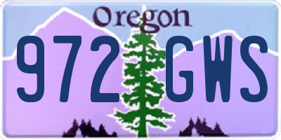 OR license plate 972GWS
