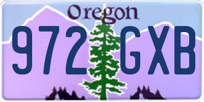 OR license plate 972GXB