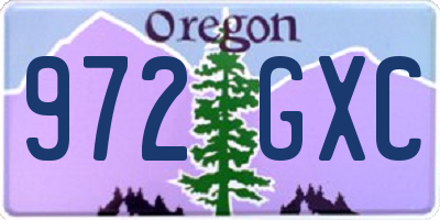 OR license plate 972GXC