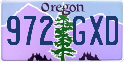 OR license plate 972GXD