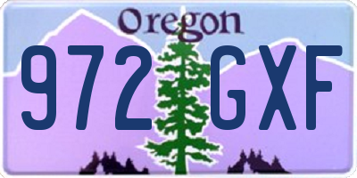 OR license plate 972GXF