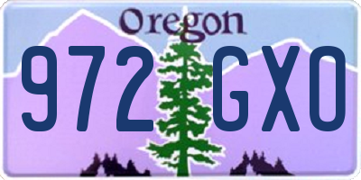 OR license plate 972GXO