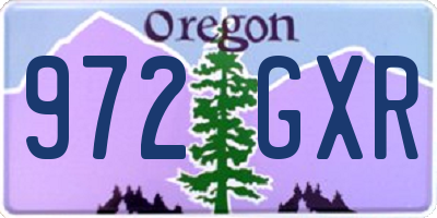 OR license plate 972GXR