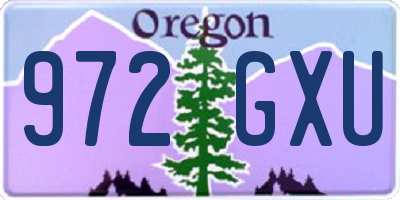 OR license plate 972GXU