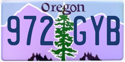 OR license plate 972GYB