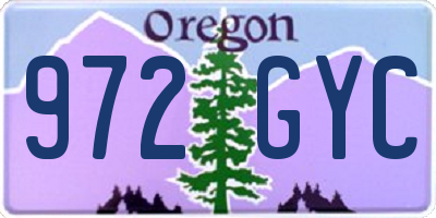 OR license plate 972GYC