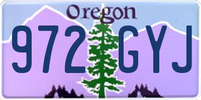 OR license plate 972GYJ