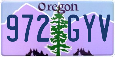 OR license plate 972GYV