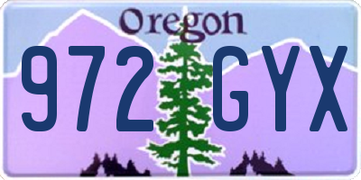 OR license plate 972GYX