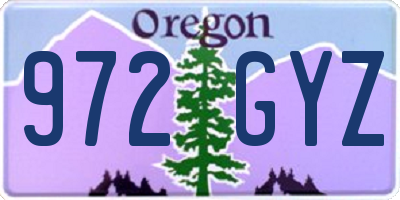 OR license plate 972GYZ