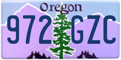 OR license plate 972GZC