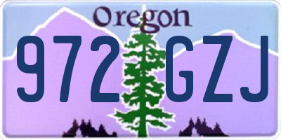 OR license plate 972GZJ