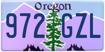 OR license plate 972GZL