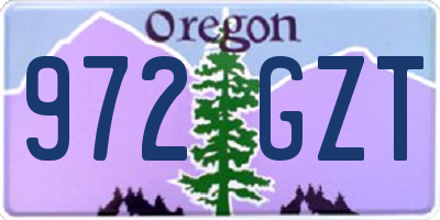 OR license plate 972GZT
