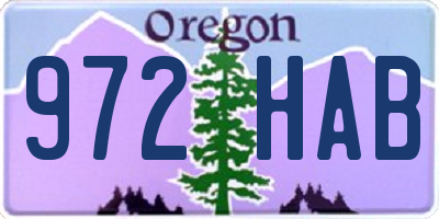 OR license plate 972HAB