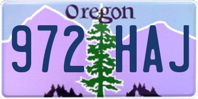 OR license plate 972HAJ