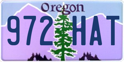 OR license plate 972HAT