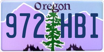 OR license plate 972HBI