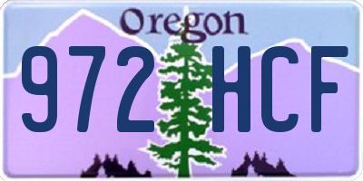 OR license plate 972HCF