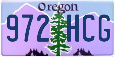 OR license plate 972HCG