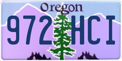 OR license plate 972HCI