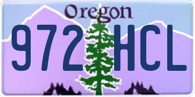 OR license plate 972HCL