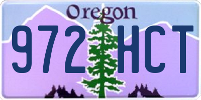 OR license plate 972HCT