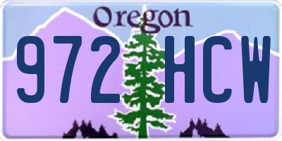OR license plate 972HCW